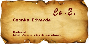 Csonka Edvarda névjegykártya